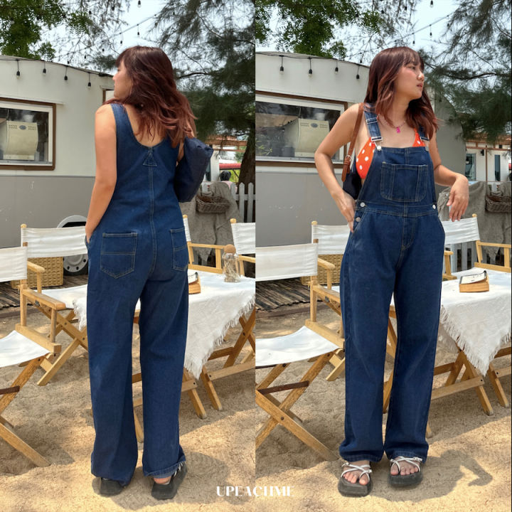 bobby-jumpsuit-i-พร้อมส่ง-จั๊มสูทยีนส์ขายาวเกาหลีเกาใจ-จั๊มสูทขายาวมินิมอล-จั๊มสูทยีนส์เท่รับซัมเมอร์-จั๊มสูทยีนส์