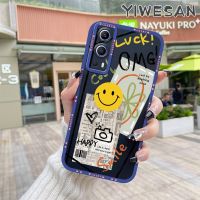 Yiเวปไซต์สำหรับ Vivo Y72 5G Y52 5G เคสมีดีไซน์ใหม่บางเคสโทรศัพท์การ์ตูนอีโมติคอนหลากสีกันกระแทกขอบสี่เหลี่ยมเคสแบบนิ่มเคสซิลิโคนแบบเต็มเคสป้องกันกล้องดวงตาแองเจิล