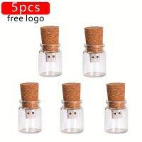 JASTER 5pcs/lot USB 2.0 Glass Drift Bottle with Cork Flash Drive Stick Pendrive 4GB 8GB 16GB 32GB 64GB 128GB Wedding Gift