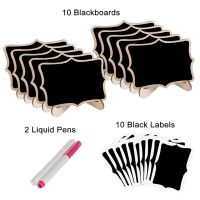 【YD】 1Set 22pcs shape Chalkboards with Support Message Board Signs Table Card for Birthday Wedding