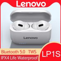 Lenovo LP1S LP1 S Bluetooth5.0หูฟัง HiFi ชุดหูฟังไร้สายพร้อมไมโครโฟนหูฟังสำหรับเล่นกีฬาแฮนด์ฟรีสเตอริโอเสียง IPX4กันน้ำ 1 1 1 1