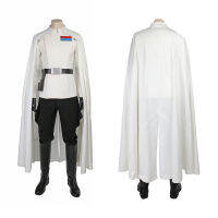 ผู้ชายผิวขาว Orson Krennic คอสเพลย์เครื่องแต่งกาย Rogue One White Uniform Imperial Officer Battle Suit เสื้อโค้ทและอุปกรณ์เสริมสีขาว