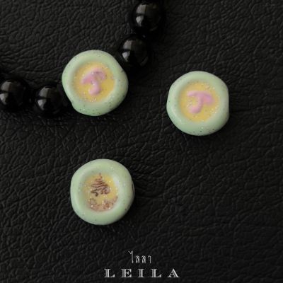 Leila Amulets หัวนะโม รุ่น รวยพันล้าน Baby Leila Collection สีเขียว (พร้อมกำไลหินฟรีตามรูป)