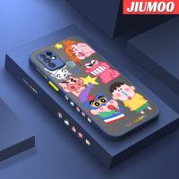 เคส JIUMOO สำหรับ Infinix เคส X682C 10 X682B ลายการ์ตูนซุกซนเครยอนชินจังบางดีไซน์ใหม่ด้านข้างกันกระแทกมีน้ำค้างแข็งโปร่งใสเคสมือถือแข็งปลอกซิลิโคนคลุมทั้งหมดเคสป้องกันกล้องนุ่ม