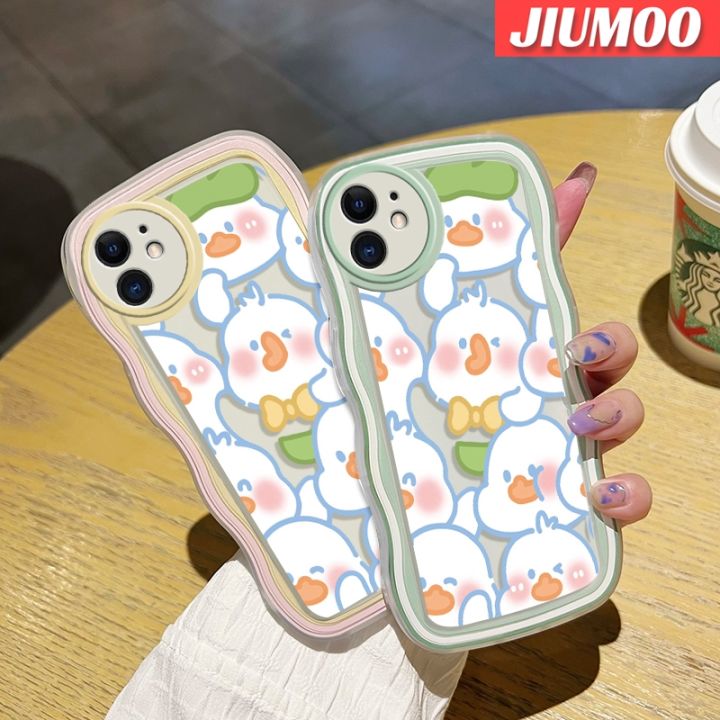 jiumoo-เคสปลอกสำหรับ-samsung-galaxy-a52s-5g-a52-4g-a52-5g-ลายการ์ตูนน่ารักรูปครีมเป็ดคลื่นดีไซน์ใหม่แฟชั่นเคสโทรศัพท์แบบใสซิลิโคนนิ่มป้องกันเคสโปร่งใสกันกระแทกเลนส์กล้องถ่ายรูปสร้างสรรค์