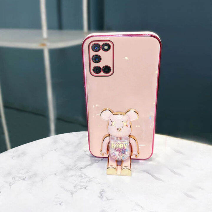 jiefie-ใหม่ของเล่นหมีเคสโทรศัพท์สำหรับ-oppo-a92-a31-a83-a93-a94-a95-a96-a97ตุ๊กตาน่ารักโครเมี่ยมสุดหรู-plated-soft-ฝาครอบโทรศัพท์-tpu-ขาตั้ง