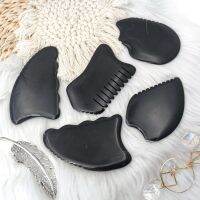 ☾∋✁ SPA Acupuncture Scraping Body Foot Back Face Neck Massager Beauty Guasha Board Black Bian Stone Gua Sha Massage Tools