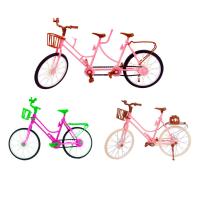 2023 NEW 1 Pcs High Quality Mixed Style Blue Doll Bicycle for Barbie Doll Brown Helmet Basket Outdoor Play Doll Accessories Toy