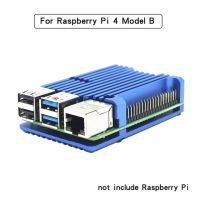 【☊HOT☊】 fuchijin77 Raspberry Pi 4 Model B เคสอะลูมิเนียมอัลลอย Cnc พัดลมคู่กรอบหุ้มโลหะ5สีพร้อมอ่างความร้อนสำหรับ Raspberry Pi 4b/3b/3b