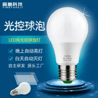 ลูกบอลควบคุมไฟขาว LED หลอดเหนี่ยวนำอลูมิเนียมเคลือบพลาสติกโฟมเซ็นเซอร์วัดแสงอัจฉริยะไฟกลางวันขัดข้อง E27การ Substituton65rthr7eherh ไฟอัตโนมัติเรดาร์ควบคุมด้วยเสียง