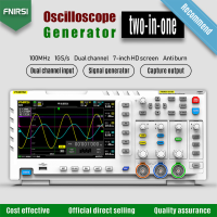 1014D ดิจิตอล FNIRSI-Osciloscopio 2 En 1,Generador De Señal De Entrada De Doble Canal,Ancho De Banda 100MHz X 2,Frecuencia De Muestreo 1gsa/s