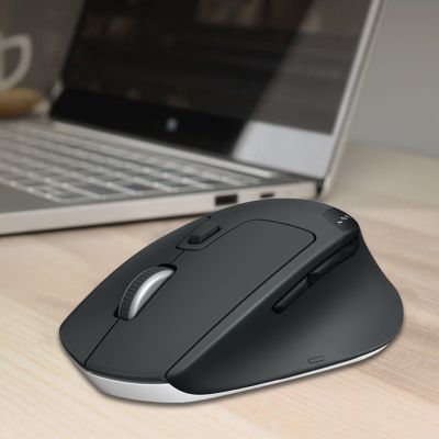 Logitech M720 Wireless Mouse 8 Keys Dual Mode 2.4GHz 1000DPI เมาส์สำหรับเล่นเกม Unifying ที่รองรับ Bluetooth สำหรับเดสก์ท็อป