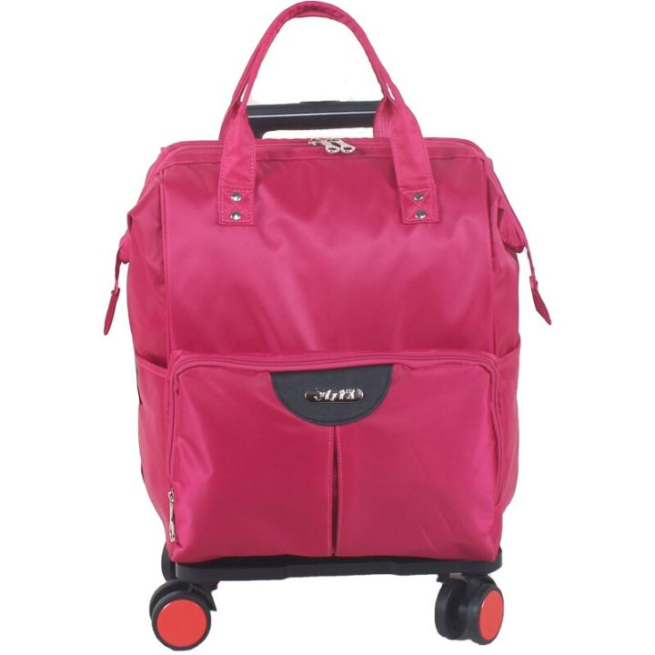 Rolling Luggage Backpack Women Wheeled Backpack Luggage Bags Travel ...