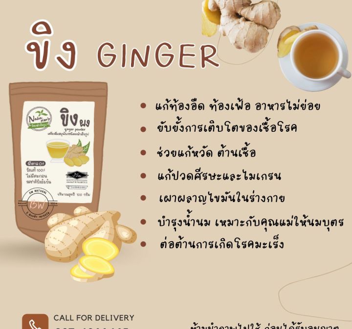 ขิงผง-100-naka-herb-นาคา-เฮิร์บ-3-แถม-1-ห่อ-ไม่ผสมน้ำตาล-ไม่มีตะกอน-เนื้อละเอียด-ผลิตวิธี-spray-dry