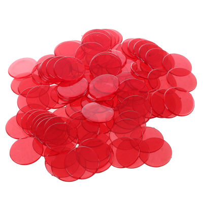 100Pcs Clear Plastic Bingo Chips 1.9cm