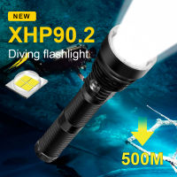 ซูเปอร์ที่มีประสิทธิภาพ Led ดำน้ำไฟฉายมืออาชีพ XHP90.2ดำน้ำไฟฉายแสงดำน้ำ500เมตร LED สูงสุดกันน้ำไฟฉาย