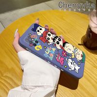 เคส Chenyyyka สำหรับ Infinix Note 8 8i เคสลายการ์ตูน Crayon Shin-Chan เคสขอบสี่เหลี่ยมด้านข้างบางเคสมือถือนิ่มลายเคสป้องกันซิลิโคนนิ่มกันกระแทก