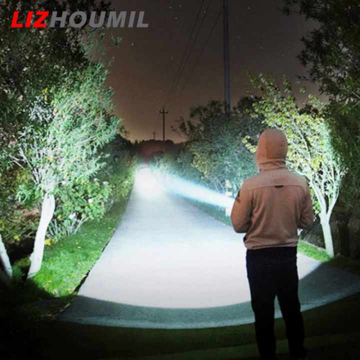 lizhoumil-ไฟฉาย-led-ไฟฉายจิ๋ว-p70-มาพร้อมแบตเตอรี่ลิเธียมชาร์จได้3ระดับยูเอสบีชาร์จไวโคมไฟมือที่สว่างมาก