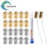 ☏♂♧ KINGROON 17pcs Kit E3D Nozzle M6 Thread E3D V6 Brass Stainless Steel Nozzle 1.75mm Filament 3D Printer Part Cleaning Needle Tool