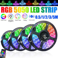 แอพพ์บลูทูธควบคุม RGB กันน้ำได้ยาว0.5ม. 2ม. 3ม. 5ม. 5050แถบไฟ LED USB DC5V โรงแรม KTV การตกแต่งบ้านการตกแต่งคริสต์มาสเคลียร์ไฟประดับคริสต์มาสได้