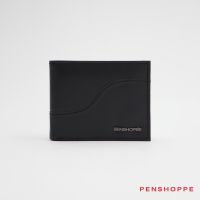 [กระเป๋าสตางค์ผู้ชาย] กระเป๋าสตางค์พับสองทบ Penshoppe สำหรับผู้ชาย (สีดำ/มะกอก)