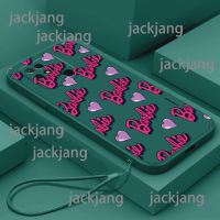 เคสเรดมี่10C-4G 10ป้องกันการตกตุ๊กตาบาร์บี้เด็กผู้หญิงซิลิโคนผิวแมตต์รูปหัวใจสีม่วงเข้ากันได้กับเคสโทรศัพท์