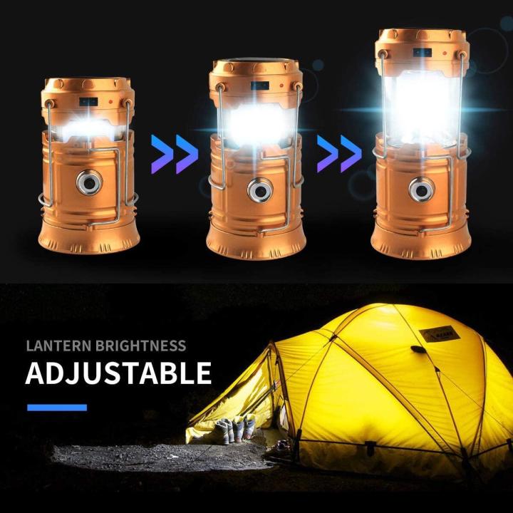 โคมไฟโซล่าเซลล์-ไฟโซล่าเซลล์-โคมไฟ-led-โคมไฟแค้มปิ้ง-ไฟฉาย-2in1-ไฟ-led-6-1led-รุ่น-sh-5800t-สามารถชาร์จมือถือฉุกเฉินได้-rechargeable-camping-lantern