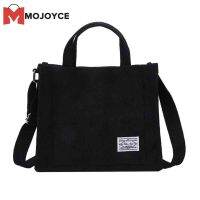 MOJOYCE Corduroy Messenger กระเป๋าสะพายผู้หญิงแบบพกพา Tote Purse Retro Handbags