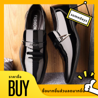 Men’s shoesรองเท้าหนังหัวแหลมรองเท้าอินเทรนด์แฟชั่นอังกฤษรองเท้าผู้ชายรองเท้าทำงานรองเท้าหนังชาย