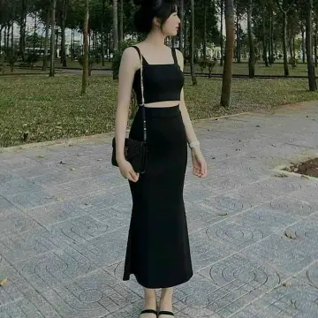 Chân váy dài xẻ tà có quần trong Bigsize 6090 ký thời trang nữ dành cho  khách ngoại cỡ  MixASale