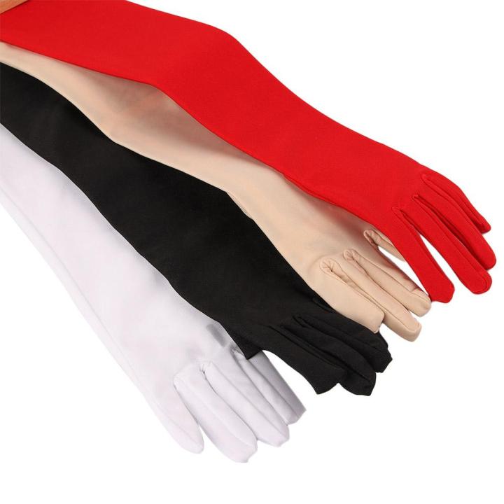 Bunny Ladies Elbow Sun Protection Satin Parties Opera Driving Gloves Finger Glove Prom Gloves 1197