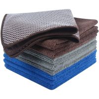 Sinland 300gsm Super Absorbent Household Microfiber Dish Towel Kitchen Rags Dishcloth Cleaning Cloths Hot Sale 30cmx30cm 10 Pack Dish Cloth  Towels