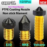 ﹍▧ 1/2/5PCS MK8/E3D/Volcano Brass PTFE Nozzle Coated Non Stick Filament 0.2/0.3/0.4/0.6/0.8/1.0mm 3D Printer Ender 3 envio gratis