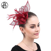 FS Vintage Wedding Feather Hair Pin Hat Women Elegant Ladies Church Headwear Party Dance Hair Accessories Formal Dress Headdress