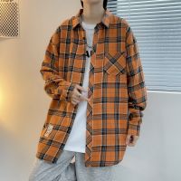 High Quality Plaid Blouses Men 2022 Spring New Long Sleeve Cotton Oversized Plaid Shirts Male Hip Hop Flannel Checked Shirts