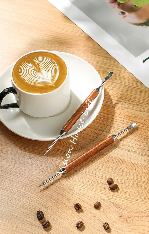 2pcs/Set Coffee Latte Cappuccino Flower Pin Stipa DIY Pen