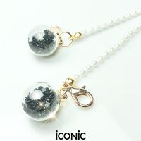 [EXCLUSIVE] iCONiC BLACK STARS CRYSTAL BALLS STRAP #4892 สายคล้องแมสก์ คริลตัล สีดำ สายคล้องหน้ากาก สายคล้องหน้ากากอนามัย หน้ากากอนามัย สายคล้อง สายคล้องหรู