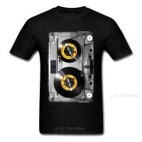 Nonstop Play T Shirt 80S Cassette T-Shirt Men 3D Record Tshirt Digital Printed Clothing Rock N Roll Top Hip Hop Tee Cotton Black 【Size S-4XL-5XL-6XL】