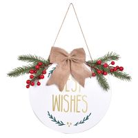 Wooden Welcome Christmas Sign Porch Decoration Rustic Door Outdoor Hanging Vertical Sign Front Door Decoration