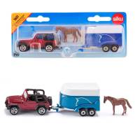 Siku(ซิกุ)Car with Horse Trailer ของสะสมโมเดลรถเหล็กซิกุ รหัสSK1651