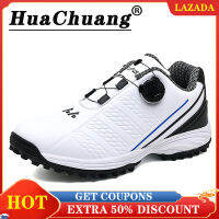 HUACHUANG 2021ใหม่รองเท้ากอล์ฟสำหรับชายหัวเข็มขัดรองเท้าระบายอากาศกันน้ำ Anti-Slip Mens รองเท้าผ้าใบออกกำลังกายรองเท้ากอล์ฟ Professional รองเท้าสำหรับการแข่งขัน