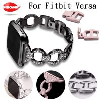 ✖☁♨ Pasek na bransoletkę Fitbit Versa opaska na nadgarstek inteligentne akcesoria pasek luksusowy pasek na rękę 2018 luksusowy z kamieniem