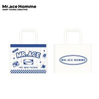 ◘ Mr.ace Homme กระเป๋าสะพายไหล่ กระเป๋าถือ กระเป๋าช้อปปิ้ง ความจุขนาดใหญ่ แบบพกพา สีหวาน