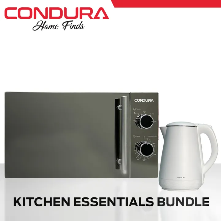 Kitchen Essentials Package (Microwave Oven and Kettle) Lazada PH