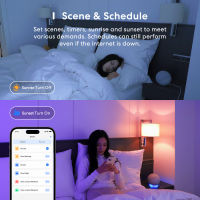 Meross HomeKit Smart Wi-Fi หลอดไฟ LED พร้อมฐาน E26แสงอบอุ่นหรี่แสงได้9W โคมไฟกลางคืนรองรับ Alexa Assistant SmarThings