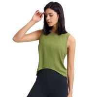 【CW】 Lulu Top Gym Breathable Workout Womens Clothing Crop Sleeveless Blouse