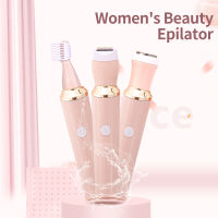 3 in 1 Electric Hair Remover Rechargeable Lady Shaver Trimmer Eyebrow Shaper Leg Armpit Bikini Trimmer Women Epilator