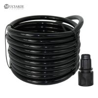 MUCIAKIE 25M 8/11mm Garden Water PVC Hose 3/8 Watering Tubing Garden Irrigation Tube with Black Quick Connector