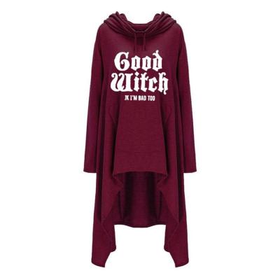 Large Size Good Witch Creativity Letters Print Hoodies For Women Spring Autumn Sweatshirt Girl Hoodies Casual Youth Pullover