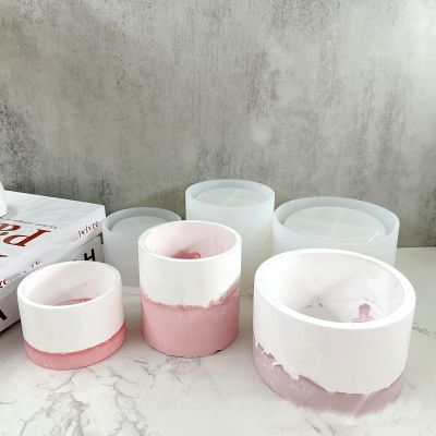 3 Sizes Resin Plaster Mold Gypsum Vase Succulent Pot Home Decor Silicone Mould Flowerpot Molds Fleshy Pots